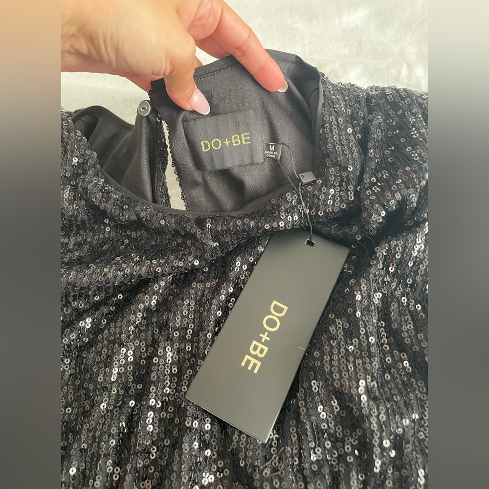 DO+BE Black Sequin Mini Dress - Picture 4 of 4